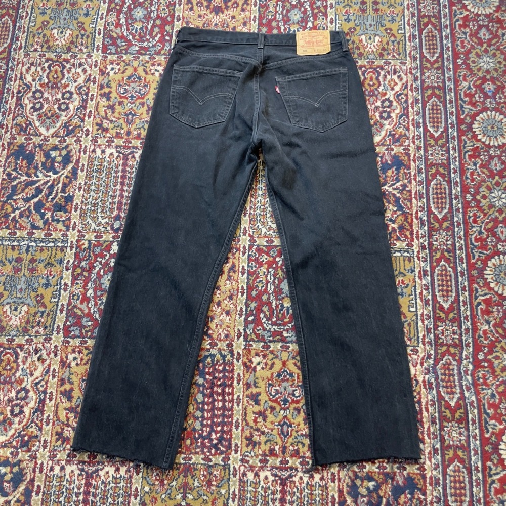 VTG 90s 1999 Levis 501 Dark Wash Black Straight Leg Button Fly Jeans Cut 33x28